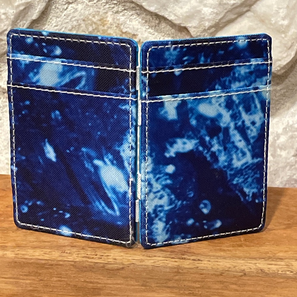 American Eagle Magic Wallet Indigo Blue Marble Tie Dye - Picture 4 of 5